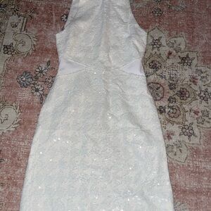 Derek Lam 10 Crosby "Serenity" Ivory Sequined Sleeveless Sheath Dress Size 0 New